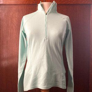Patagonia Capilene Midweight Half-Zip Light Blue Green Longsleeve, M